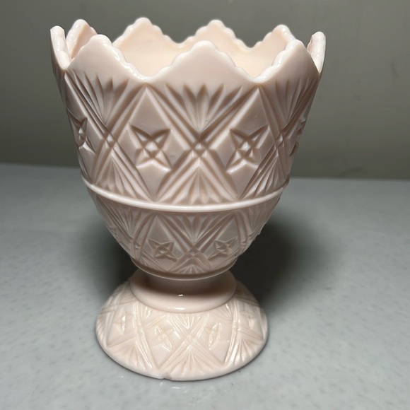 Napco Other - Vintage Napco Pink Milk Glass Footed Bowl Candy Dish Compote Cleveland Ohio